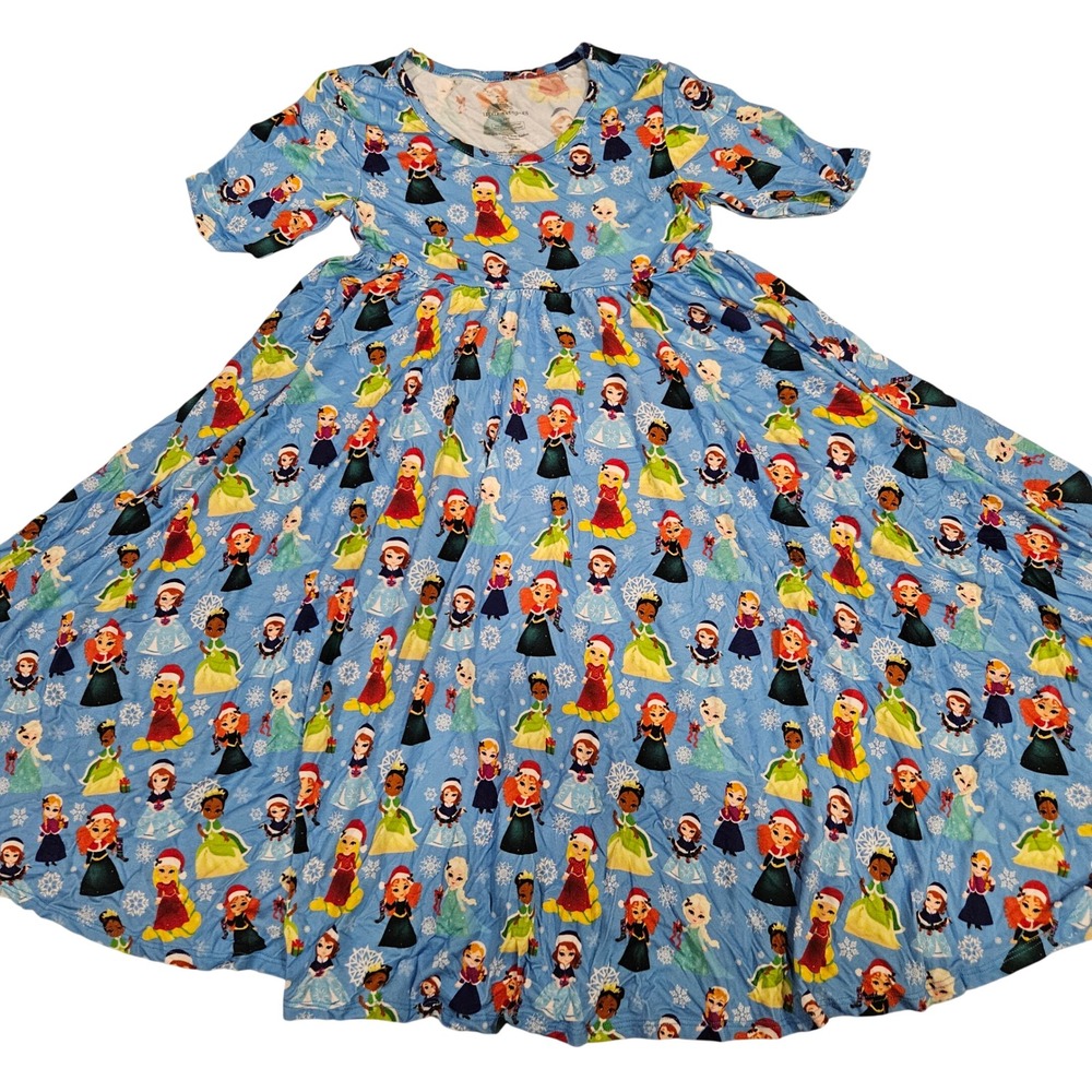 Little‎ Snuggles Girls 10T Frozen Characters & Princesses Holiday Bamboo Dress